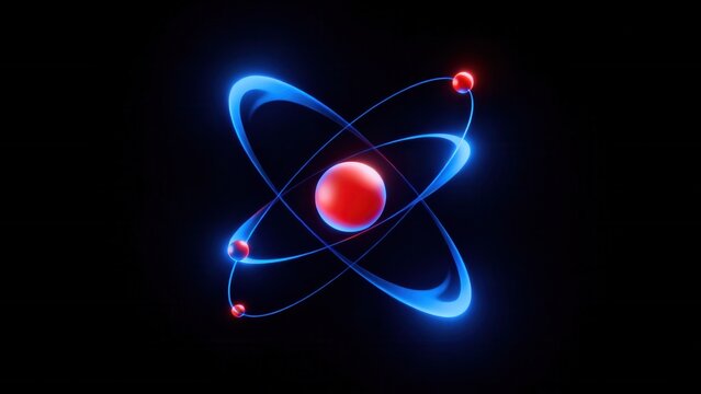 Atomic structure with orbiting electrons