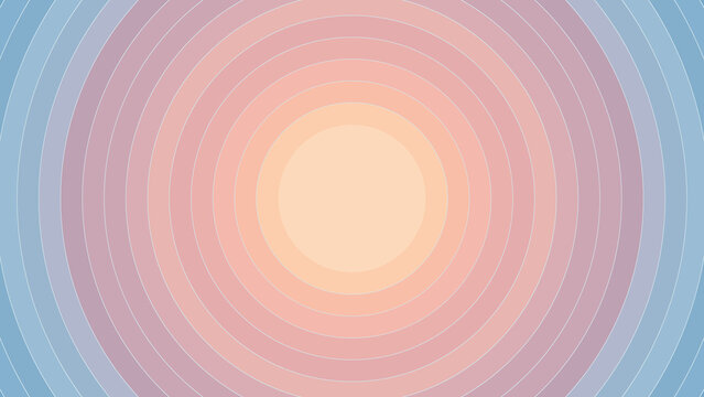 Abstract background with concentric circles in a soft pastel gradient, transitioning from warm peach and pink to cool blue tones