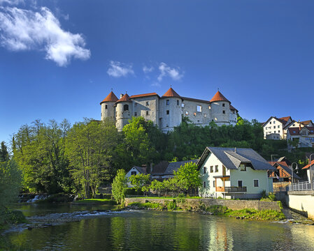 Zuzemberk Castle is one of the most picturesque and typical medieval fortresses in Slovenia. Its remains stand majestically on a steep cliff above the Krka river