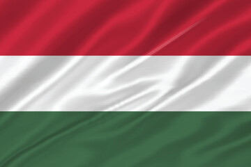 Obraz premium Official national flag of Hungary High-quality vector illustration suitable for independence day celebrations, international events. waving silk texture
