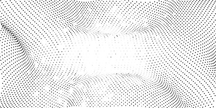 Dotted halftone texture background. Vanishing grunge gritty noise wallpaper. Monochrome pop art gradient overlay. Weathered pixelated raster comic backdrop. Vector bitmap fading subtle surface