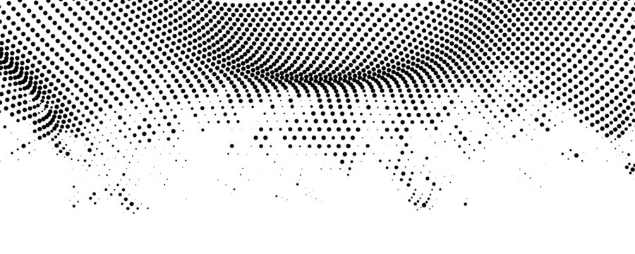 Set of halftone dots gradient pattern texture isolated on white background. Straight dotted spots using halftone circle dot raster texture. Vector blot half tone collection.