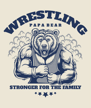 Wrestling papa bear