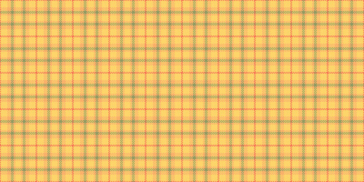 Scottish fabric textile background, shirt tartan check plaid. Fade vector pattern seamless texture in amber and orange colors.