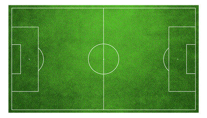 Fototapeta premium football field top view, soccer field top view, aerial view football pitch, empty soccer stadium field, green grass sports background PNG 