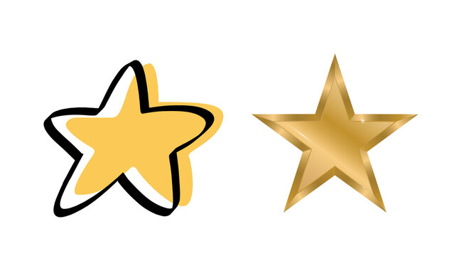 Star illustration isolated on transparent background, glowing decorative symbol for design, celebration themes, rating icons and creative graphic compositions.