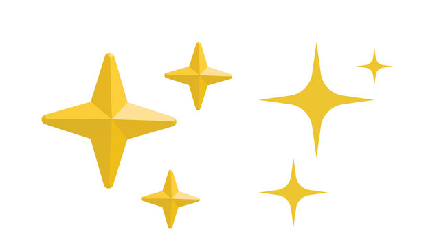Star illustration isolated on transparent background, glowing decorative symbol for design, celebration themes, rating icons and creative graphic compositions.