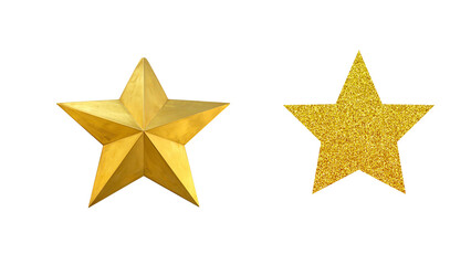 Fototapeta premium Star illustration isolated on transparent background, glowing decorative symbol for design, celebration themes, rating icons and creative graphic compositions.