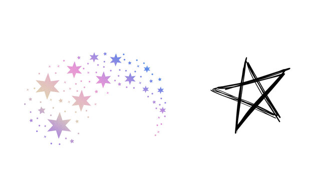 Star illustration isolated on transparent background, glowing decorative symbol for design, celebration themes, rating icons and creative graphic compositions.