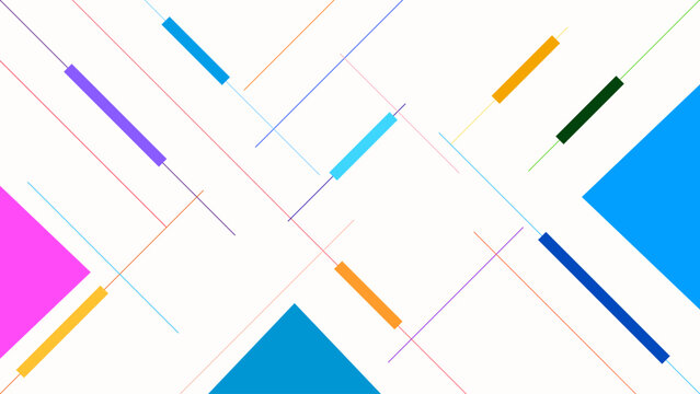 Modern Abstract Background with Minimalist Diagonal Geometric Lines Shapes Flat Colorful Frame Design Vector. Good for Website Banners, Corporate Presentations, Branding, Posters, Social Media
