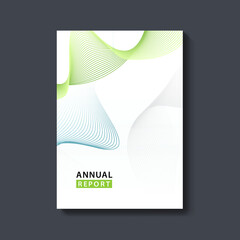 Modern Annual report cover design template with abstract pattern © Beststyle