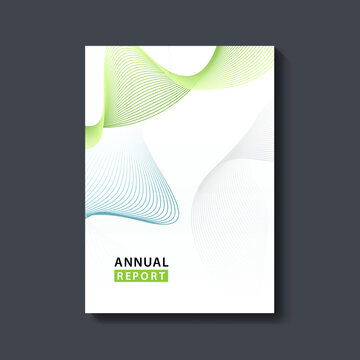 Modern Annual report cover design template with abstract pattern