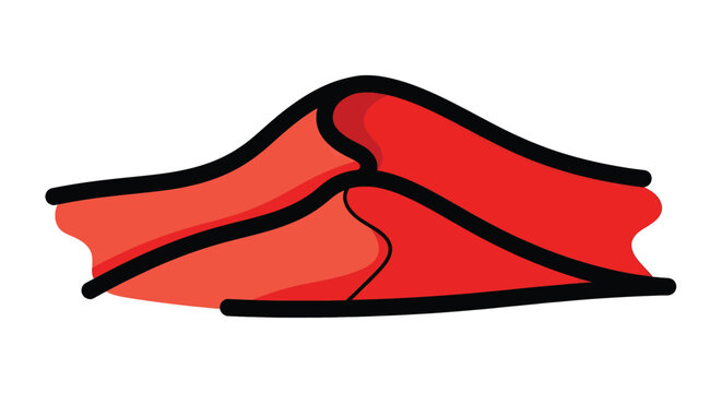 Colorful lips illustration closeup view.