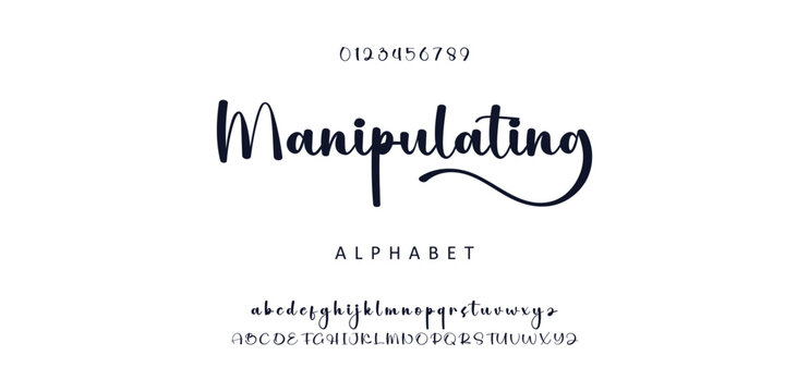 signature Font Calligraphy Logotype Script Brush Font Type Font lettering handwritten. Minimal modern urban fonts for logo, brand etc. Typography typeface uppercase lowercase and number. vector