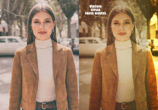 Editable Mockup template of burn damage vintage film photo effect.