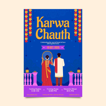 Karwa Chauth Festival Celebration Poster