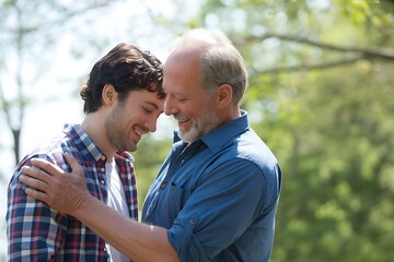 Fototapeta premium Tender Moment Between Two Generations