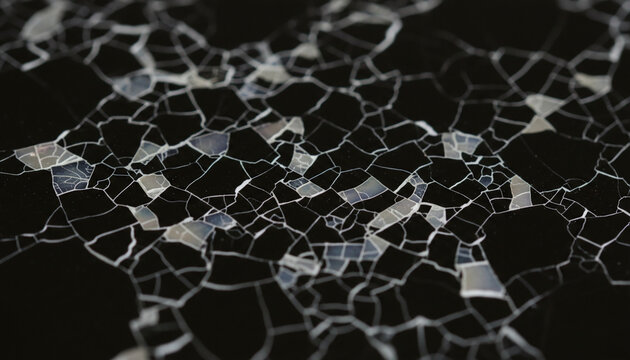 Traditional Coquille d'Oeuf eggshell marquetry texture embedded in black lacquer