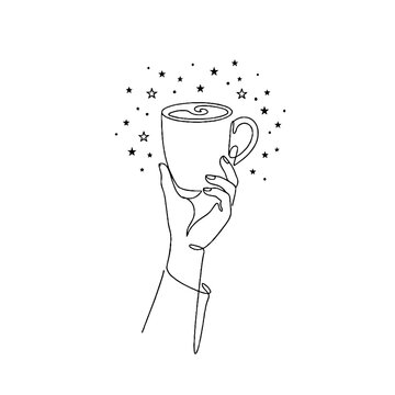 Hand Holding a Coffee Mug.