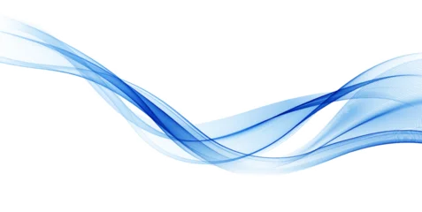 Abstract Background, Transparent Waved Lines. Soft Blue Smoke Wave BG. Colorful Gradient Flowing Wavy Lines. Vector illustration. © Maryna Stryzhak