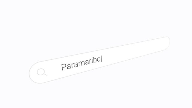 Searching Paramaribo On The Computer Search Engine - Capital of Suriname.