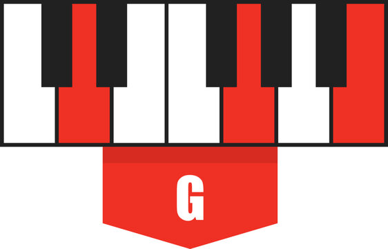 Piano Chord G Vector