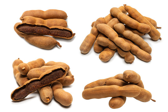 Sweet tamarind isolated on white background.