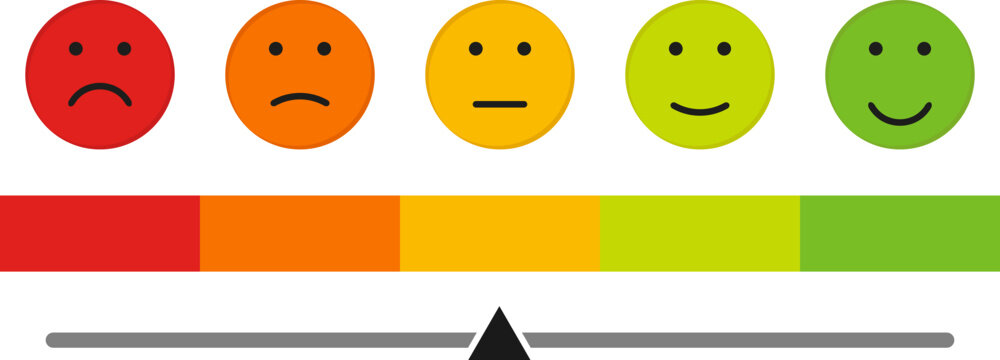 Emoticon Satisfaction Scale Vector