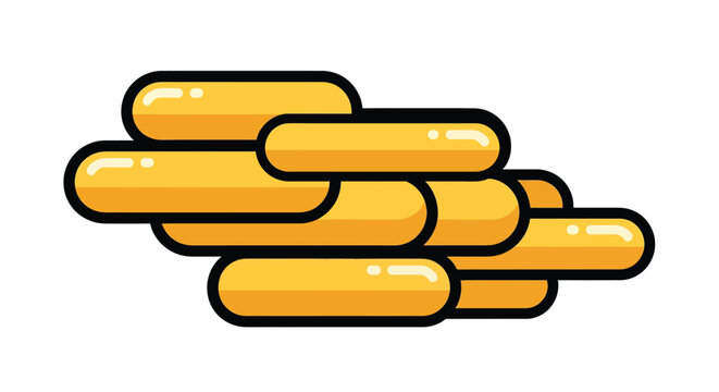 Golden pills or capsules stacked.