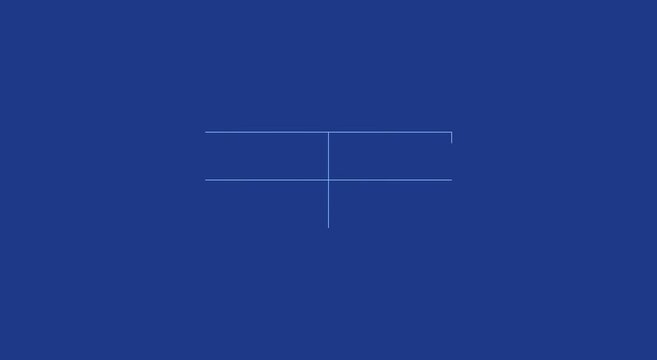 Minimalist digital grid animation geometric lines on blue animation