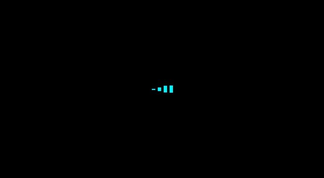 Minimalist digital loading spinner animation with cyan progress animation