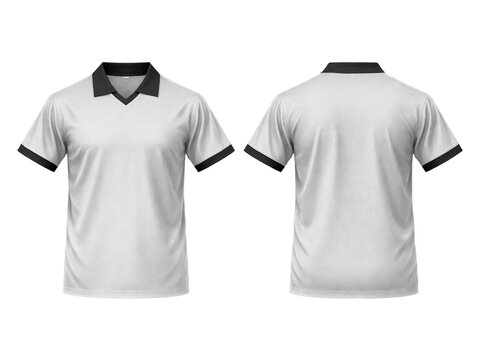 White plain HD soccer jersey mockup, plain jersey template, plain soccer jersey front and back view