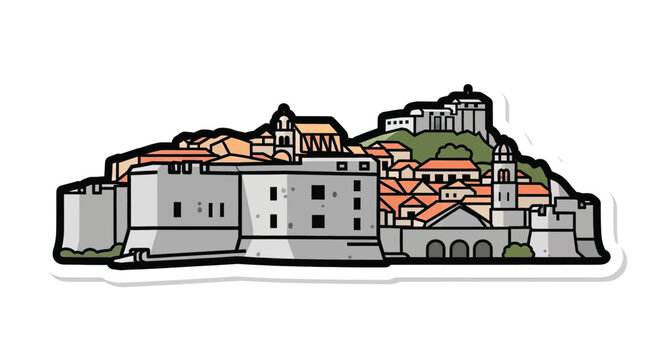 Historic Castle Fortress Architecture.