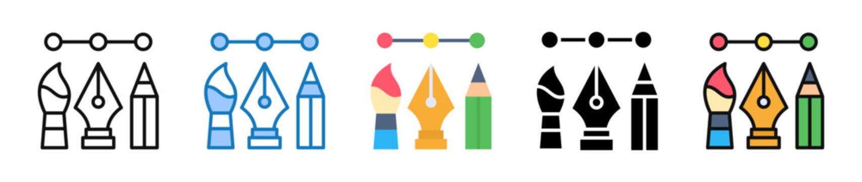 Creative Tools multiple style icons set design vector illustration. 