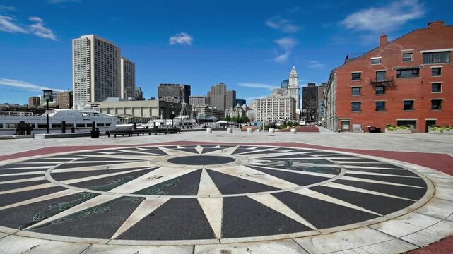 The compass in  Boston harbour , Massachusetts,  USA	