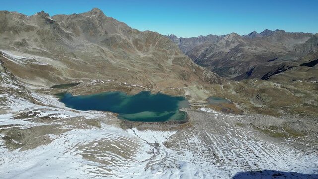 Drone shot of J&ouml;riseen Switzerland