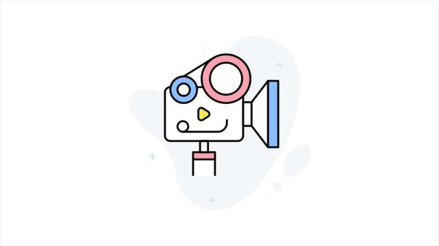 Movie Camera Animation MP4 file