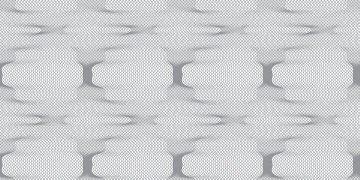 Black and white seamless bg with guilloche pattern, a texture of intersected  wavy lines, and a moir&eacute; effect. Vector pattern to protect banknotes, diplomas, certificates, checks, tickets from copying.
