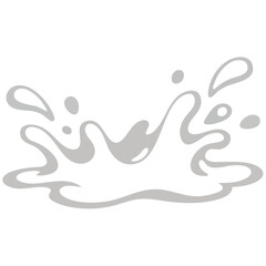 Fototapeta premium Grey Water Splash Vector Graphic Element