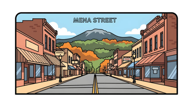 Main Street in a small town.