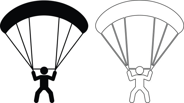 Person holding open parachute for skydiving