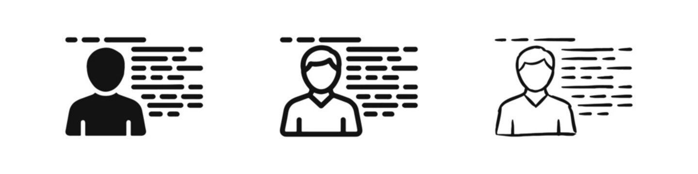 User Profile Identity Icon Digital ID Data Profile and Account Management Symbol