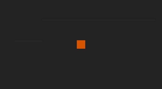 Minimalist orange square loading animation on dark grey animation