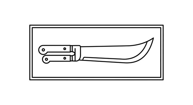 Machete Knife Icon Vector Illustration - Isolated on White Background