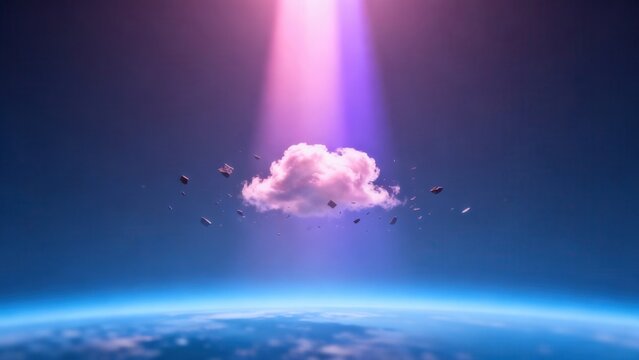 Cloud and debris in space