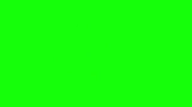 Animated red 'NO REFUNDS' grunge rubber stamp appearing and disappearing on a vibrant green screen, ideal for business and e-commerce applications.