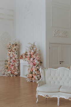 Luxury Classic Interior with Elegant White Sofa