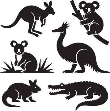 Wild Animals Icons Pack. Thin line creature icons set. Flaticon collection set. Simple vector icons