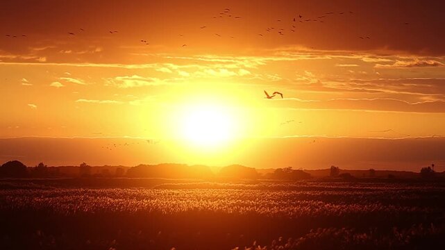 Sunset Spectacle: The Great Autumn Gathering of Cranes and Geese in Hortob&aacute;gy