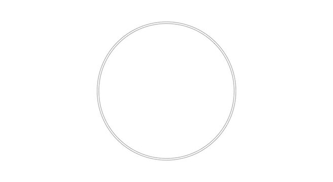 Minimalist white circle loading animation loop for digital animation